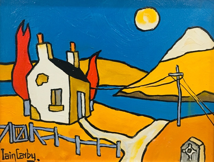 'The Bothy by the Old Stone' by artist Iain Carby